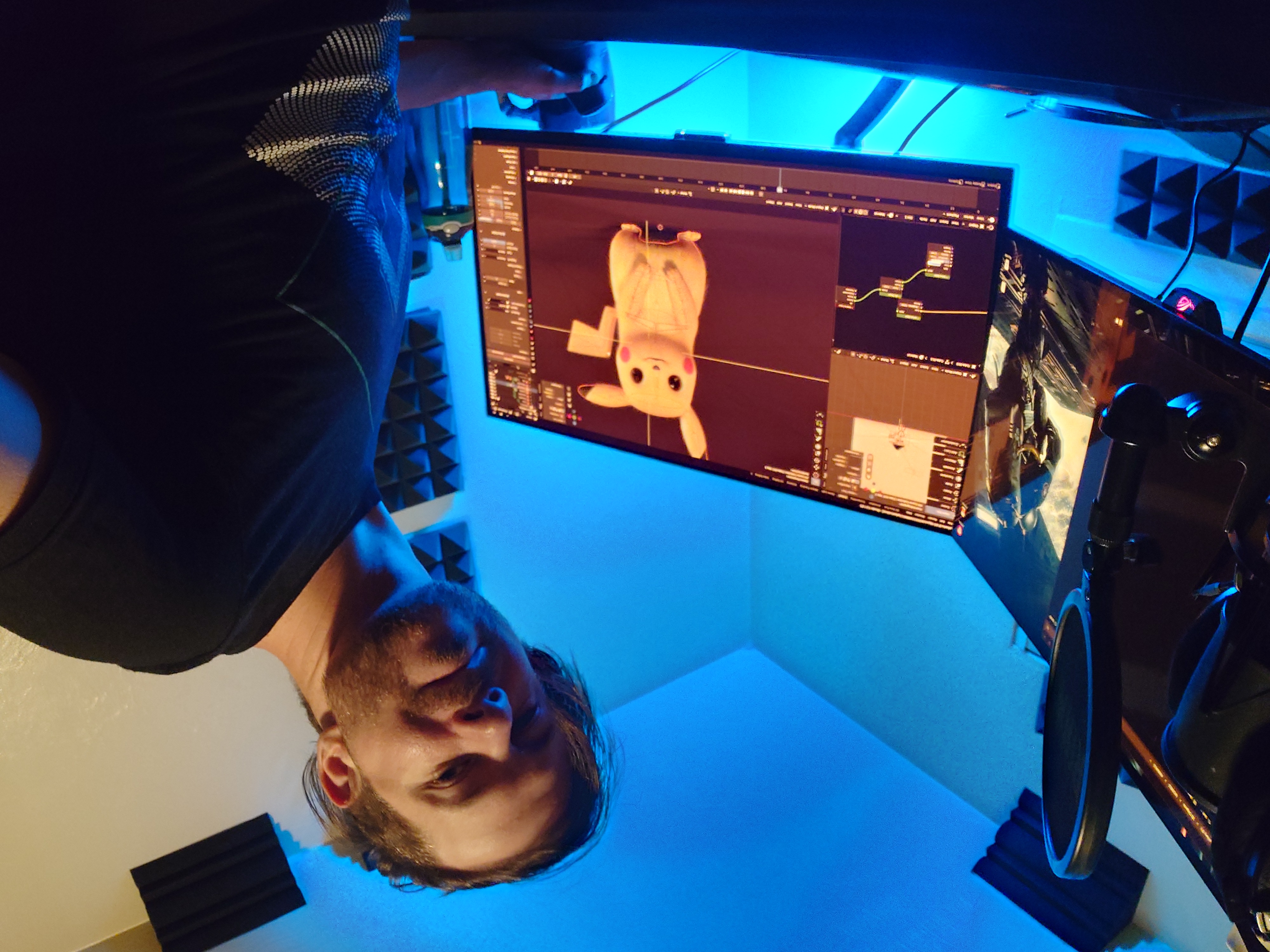 Andrew at his 3D workspace